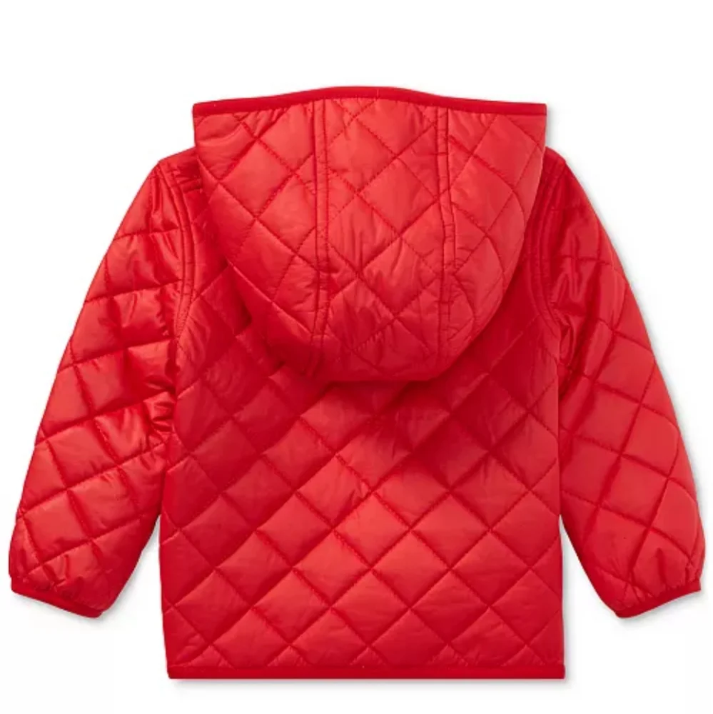 Ralph Lauren Red Quilted Water Repellent Zip-up Jacket Size 18 months